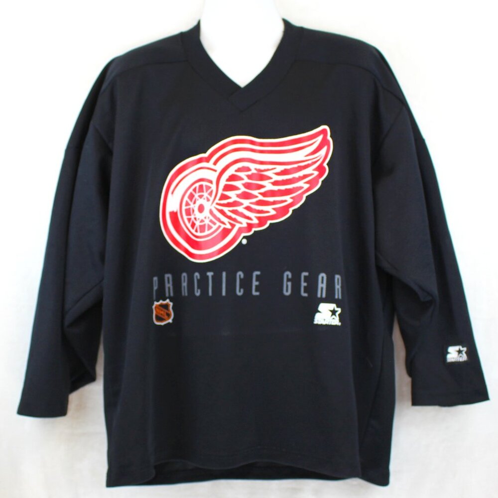 Vintage Detroit Red Wings Starter Practice Gear Hockey Jersey (XL)